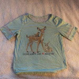 Mint teal kids animal shirt